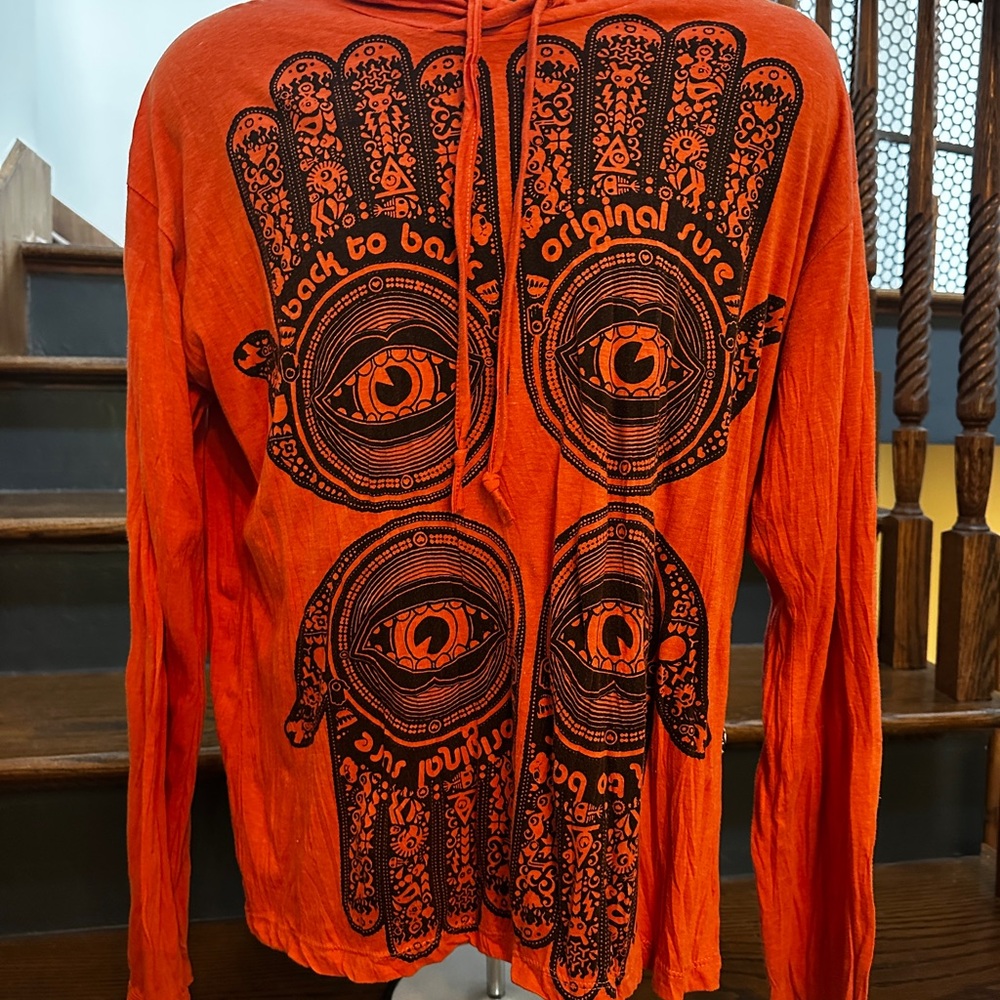 Sure Orange Graphic Long Sleeve Shirt